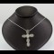 Cross With White Sapphire Stones