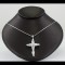 Cross With White Sapphire Stones