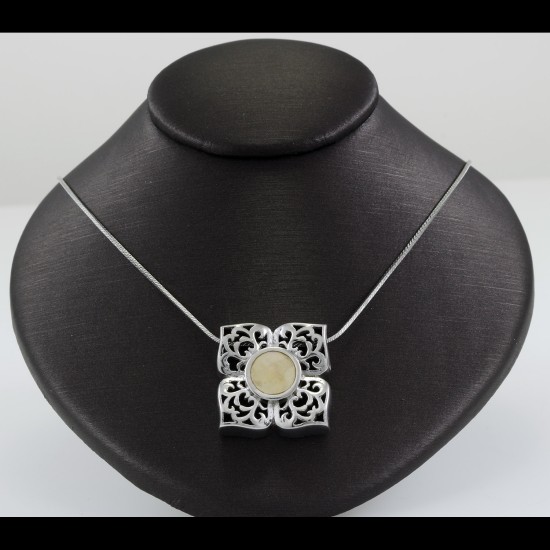 Mother Of Pearl Filigree  Pendant