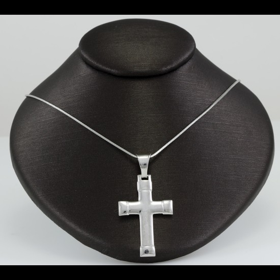  Silver Plain Cross 