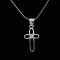 Cross With White Sapphire Stone