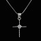 Cross With White Sapphire Stones