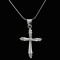 Cross With White Sapphire Stones