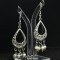 Filigree Dangle Arabic Style Earring With Freshwater Pearl