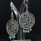 Filigree Dangle Arabic Style Earring With Freshwater Pearl