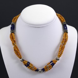 Coral and Lapis Lazuli Necklace
