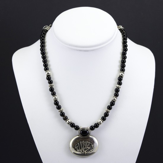 Egyptian Bedouin Vintage Style Onyx Necklace