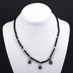 Onyx Necklace with Bedouin Vintage Style Silver