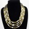 Freshwater Pearl 4 Roll With Citrine Necklace And Bedouin Oxidized Silver