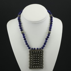 Vintage Bedouin Genuine Sinai Lapis Lazuli Necklace