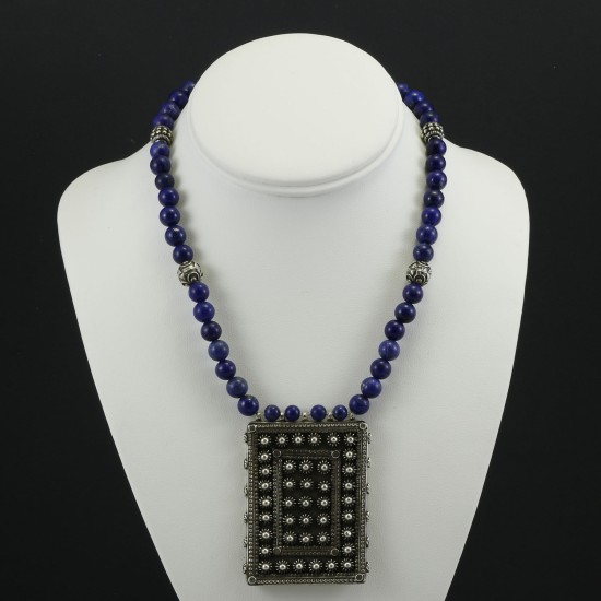 Vintage Bedouin Genuine Sinai Lapis Lazuli Necklace