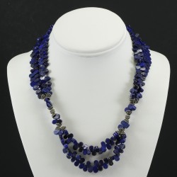 Lapis Lazuli Necklace With Oxidized Silver