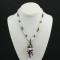 Freshwater Pearl And Amethyst Necklace With Oxidized Vintage Style Silver