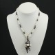 Freshwater Pearl And Amethyst Necklace With Oxidized Vintage Style Silver