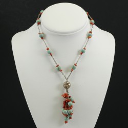 Coral And Turquoise Necklace 