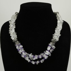 White Topaz and Amethyst Necklace