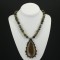 Multi Color Jasper Necklace With Jade Pendant 