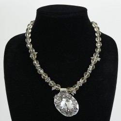 Faceted Topaz with Mother Of Pearl Necklace