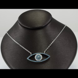 Fashionable Turquoise Eye Shape Necklace
