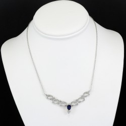Fashionable Blue Sapphire Necklace