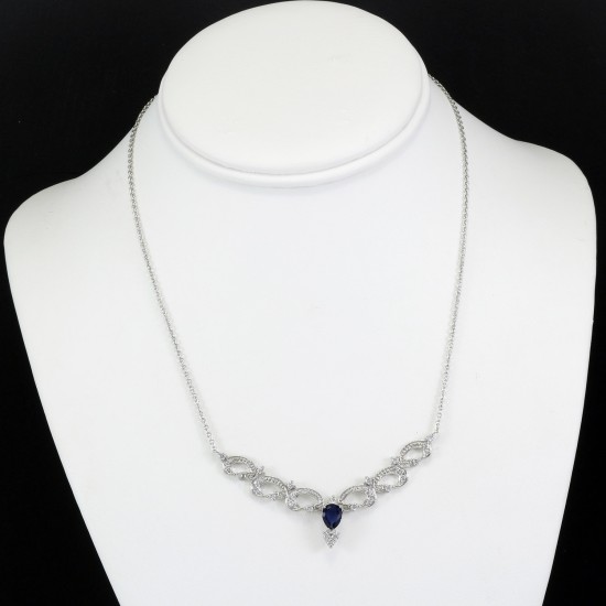 Fashionable Blue Sapphire Necklace