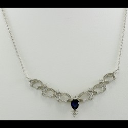 Fashionable Blue Sapphire Necklace