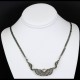 Marcasite Vintage Black CZ Style Necklace