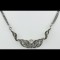 Marcasite Vintage Black CZ Style Necklace