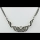 Marcasite Vintage Black CZ Style Necklace
