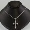 Cross With White Sapphire Stones
