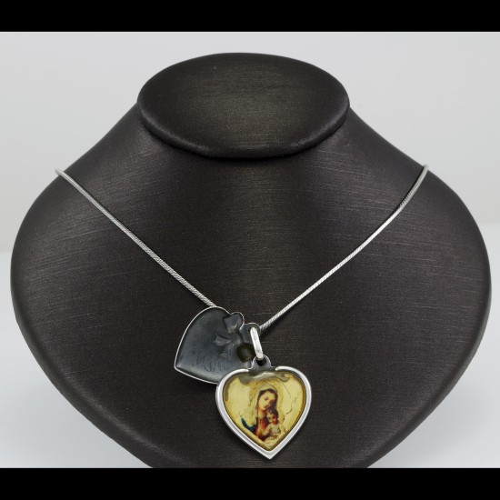 Saint Mary  With Jesus Icon Pendant