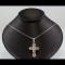 Cross With Smoke Topaz Stones