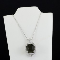 Smoke Topaz Cushion Shape Pendant