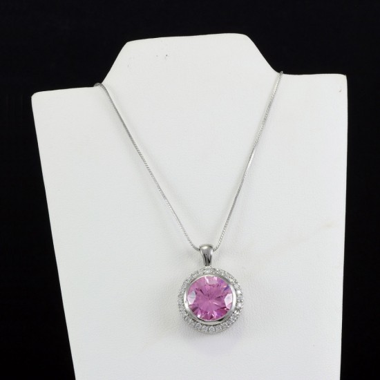 Rose Quartz Round Pendant 